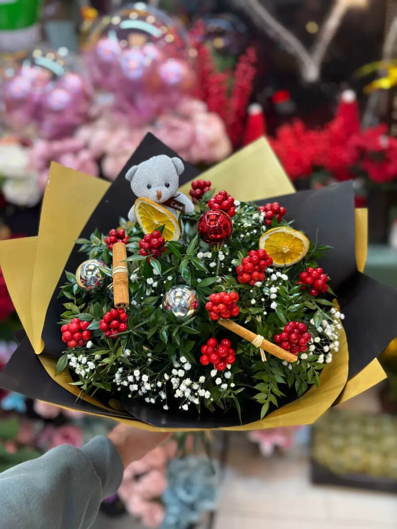 Yılbaşı Çiçeği Kokina Buketi