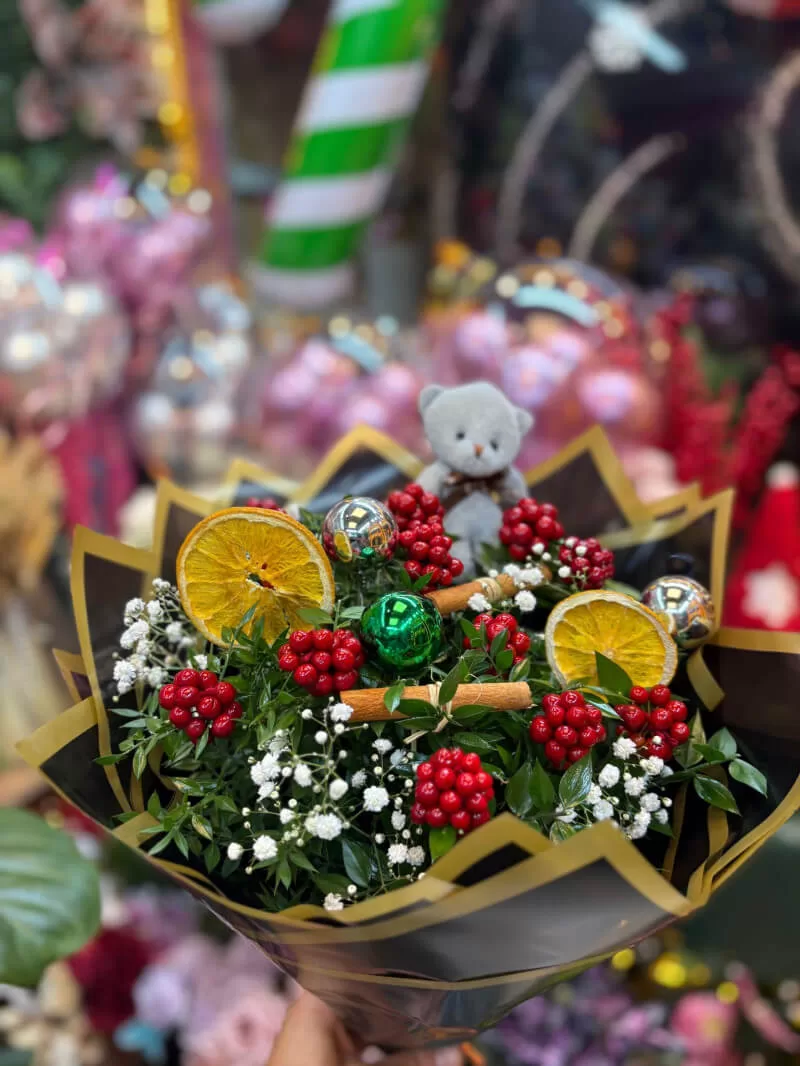 Yılbaşı Çiçeği Kokina Buketi